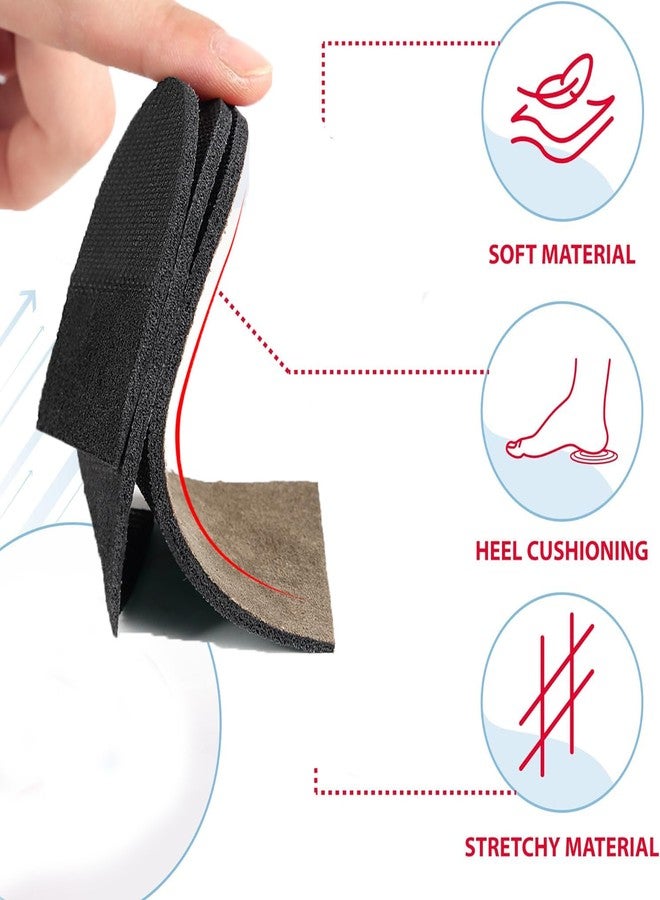 Mcvcoyh Adjust Heel Lift Height Increase Heels Cushion Insole, Heel Invisible Height Elevators for Heel Pain and Leg Length Discrepancies Heel Protectors, Heel Support Men’s Size 10-12/ Women’s 11-14 - Image 2